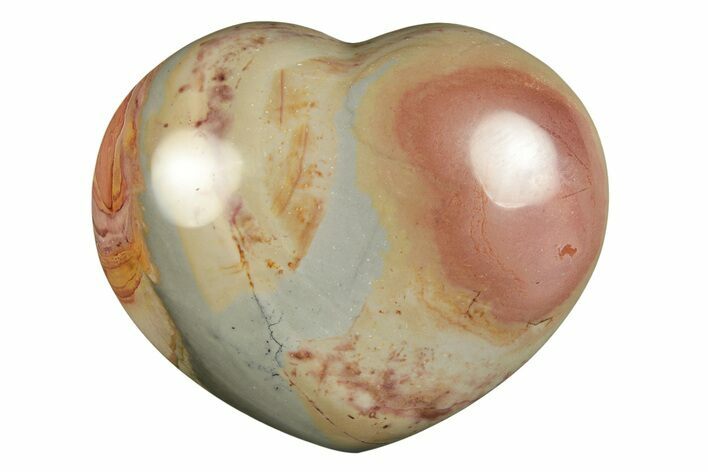Wide, Polychrome Jasper Heart - Madagascar #246404